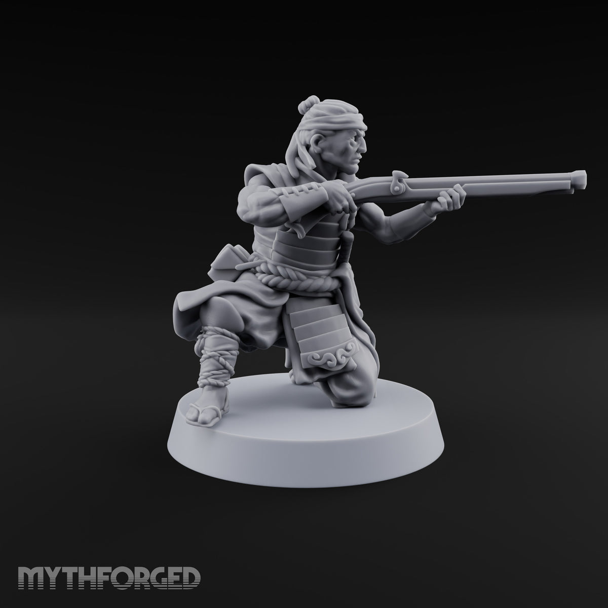 Sandals Planted, Matchlocks Steady Human Matchlock Gunners — B