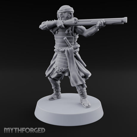 Sandals Planted, Matchlocks Steady Human Matchlock Gunners — C
