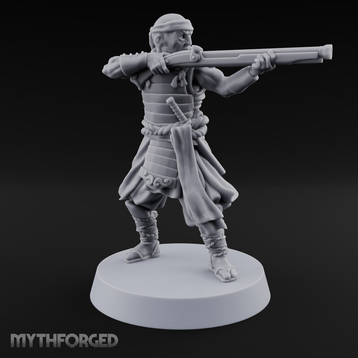 Sandals Planted, Matchlocks Steady Human Matchlock Gunner C