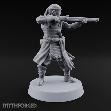 Sandals Planted, Matchlocks Steady Human Matchlock Gunners — C