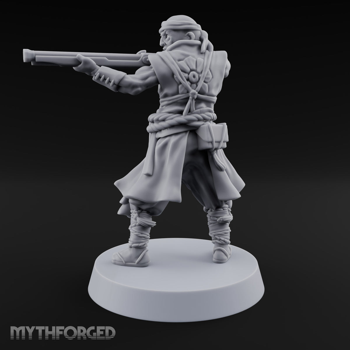 Sandals Planted, Matchlocks Steady Human Matchlock Gunner C