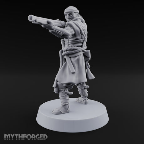Sandals Planted, Matchlocks Steady Human Matchlock Gunner C