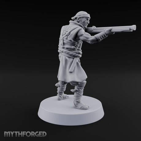 Sandals Planted, Matchlocks Steady Human Matchlock Gunners — E