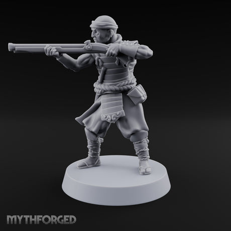 Sandals Planted, Matchlocks Steady Human Matchlock Gunner E