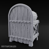 Tap-Fitted Stave-Grained Tavern Barrel Rack Miniature for Dungeons and Dragons, Pathfinder or other TTRPGs