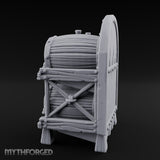 Tap-Fitted Stave-Grained Tavern Barrel Rack Miniature for Dungeons and Dragons, Pathfinder or other TTRPGs