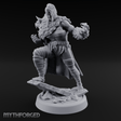 Fur Rippling Stride Half Orc Warrior Miniature for Dungeons and Dragons, Pathfinder or other TTRPGs
