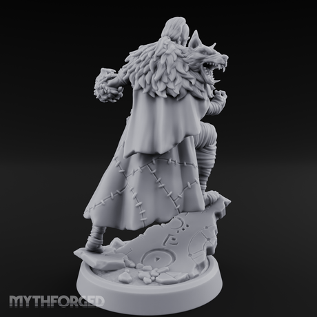 Fur Rippling Stride Half Orc Warrior Miniature for Dungeons and Dragons, Pathfinder or other TTRPGs
