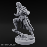 Fur Rippling Stride Half Orc Warrior Miniature for Dungeons and Dragons, Pathfinder or other TTRPGs