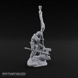 Tattered Banner Planting Orc Warlord Miniature for Dungeons and Dragons, Pathfinder or other TTRPGs