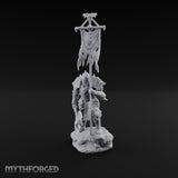 Tattered Banner Planting Orc Warlord Miniature for Dungeons and Dragons, Pathfinder or other TTRPGs