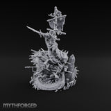 Tattered Banner Sword Thrusting Mutated Undead Pirate Captain Miniature for Dungeons and Dragons, Pathfinder or other TTRPGs