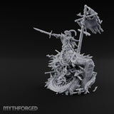 Tattered Banner Sword Thrusting Mutated Undead Pirate Captain Miniature for Dungeons and Dragons, Pathfinder or other TTRPGs