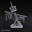 Tattered-Flag Skull-Strewn Tribal Crow's Nest Mast Scene Miniature for Dungeons and Dragons, Pathfinder or other TTRPGs