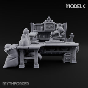 Stuffed Bears Wooden Taxidermist Shop Furniture C
