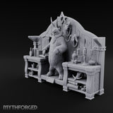 Stuffed Bears Wooden Taxidermist Shop Furniture E