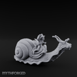 Dapper Snail Rider Halfling Messenger Miniature for Dungeons and Dragons, Pathfinder or other TTRPGs