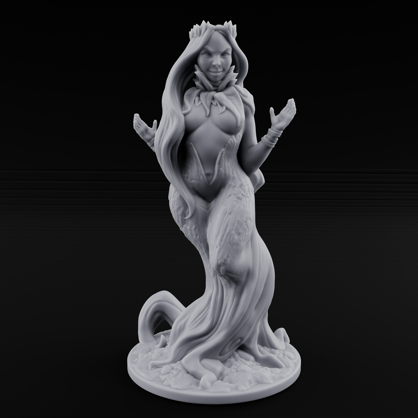 Come Hither Dryad Temptress Miniature for Dungeons and Dragons, Pathfinder or other TTRPGs