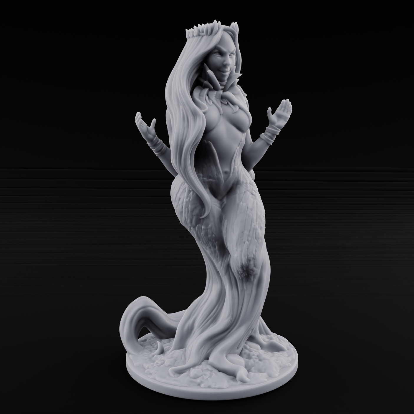Come Hither Dryad Temptress Miniature for Dungeons and Dragons, Pathfinder or other TTRPGs