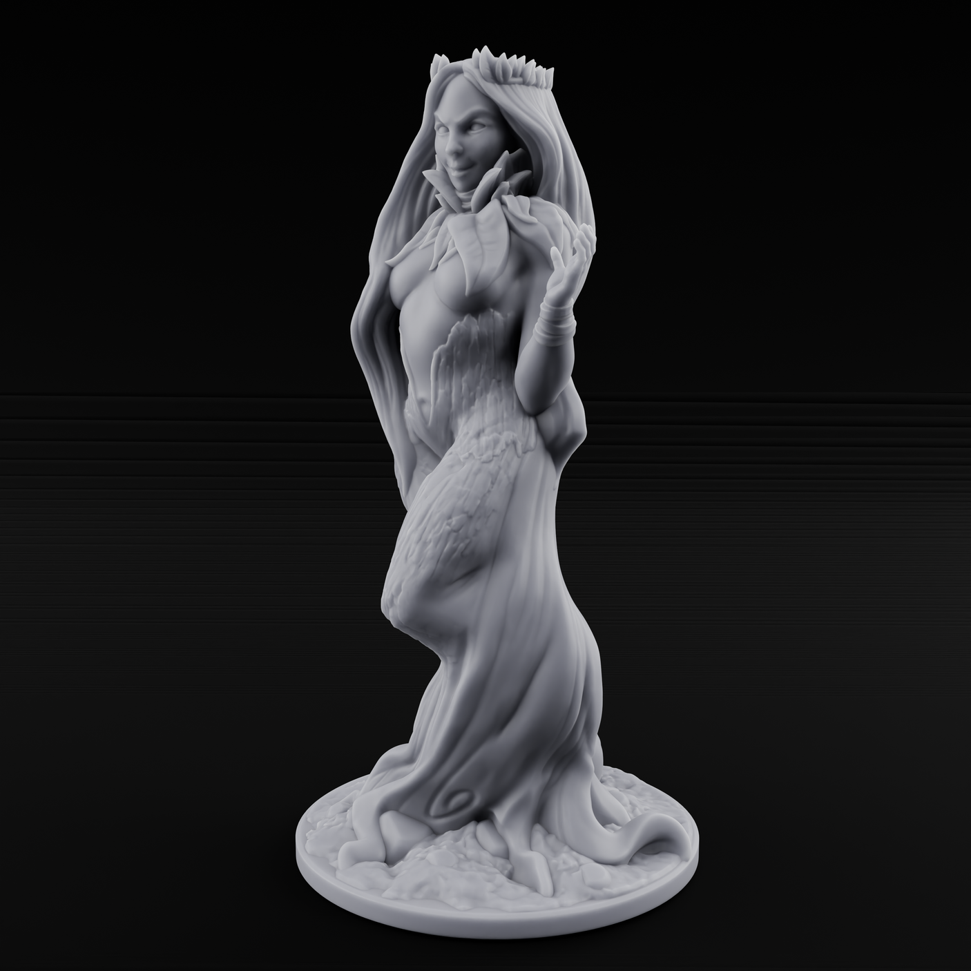 Come Hither Dryad Temptress Miniature for Dungeons and Dragons, Pathfinder or other TTRPGs