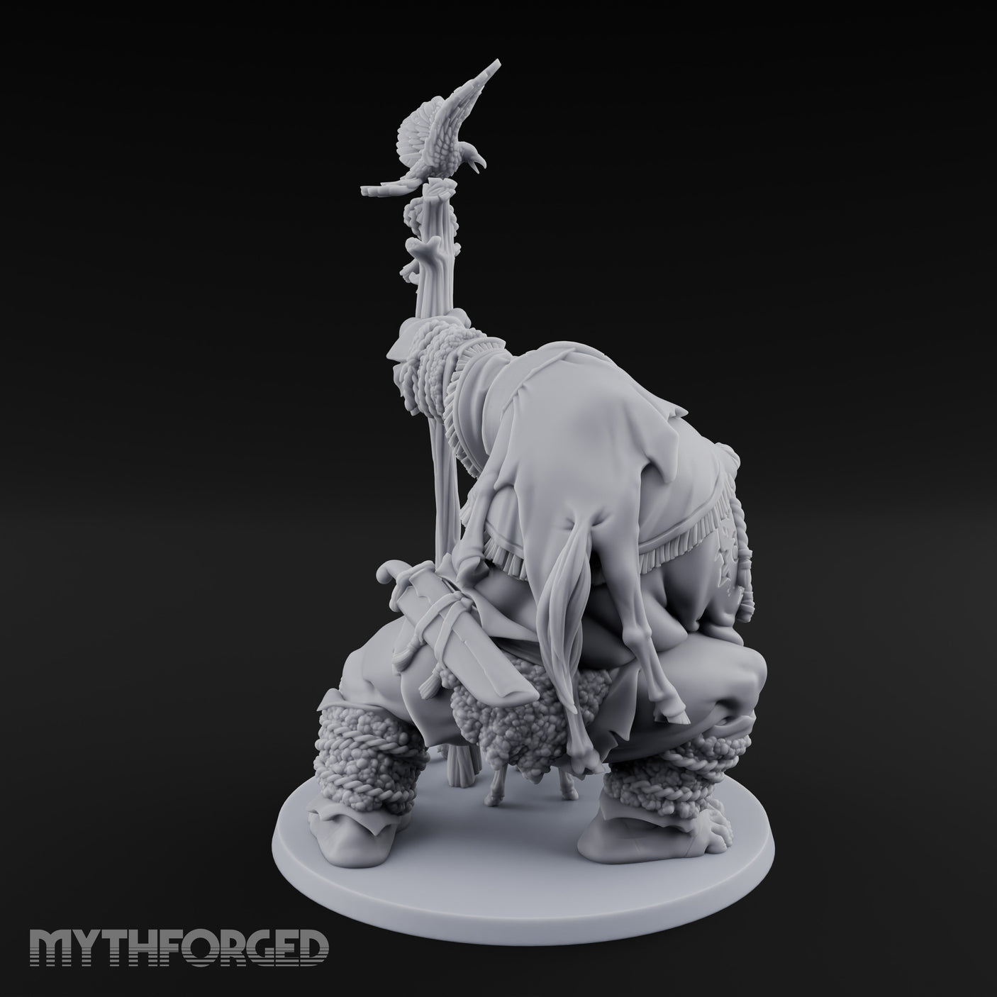 Tending The Flock Cyclops Shepherd Miniature for Dungeons and Dragons, Pathfinder or other TTRPGs