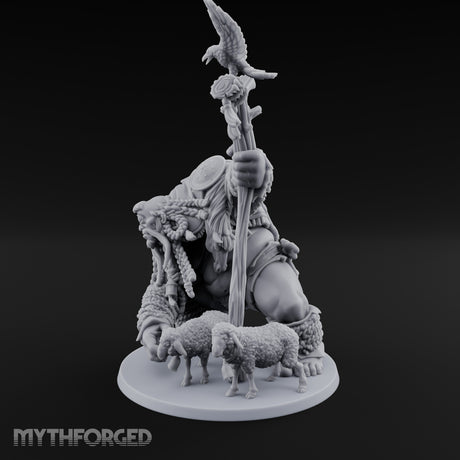 Tending The Flock Cyclops Shepherd Miniature for Dungeons and Dragons, Pathfinder or other TTRPGs