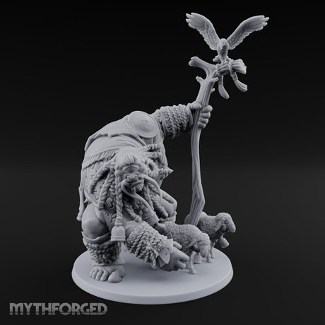 Tending The Flock Cyclops Shepherd Miniature for Dungeons and Dragons, Pathfinder or other TTRPGs