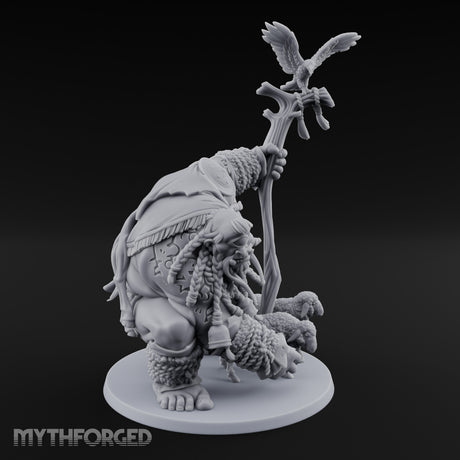 Tending The Flock Cyclops Shepherd Miniature for Dungeons and Dragons, Pathfinder or other TTRPGs