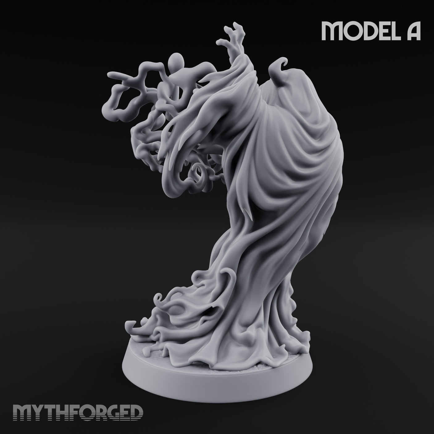Tendrils Lashing Flinching Spectre A Miniature for Dungeons and Dragons, Pathfinder or other TTRPGs