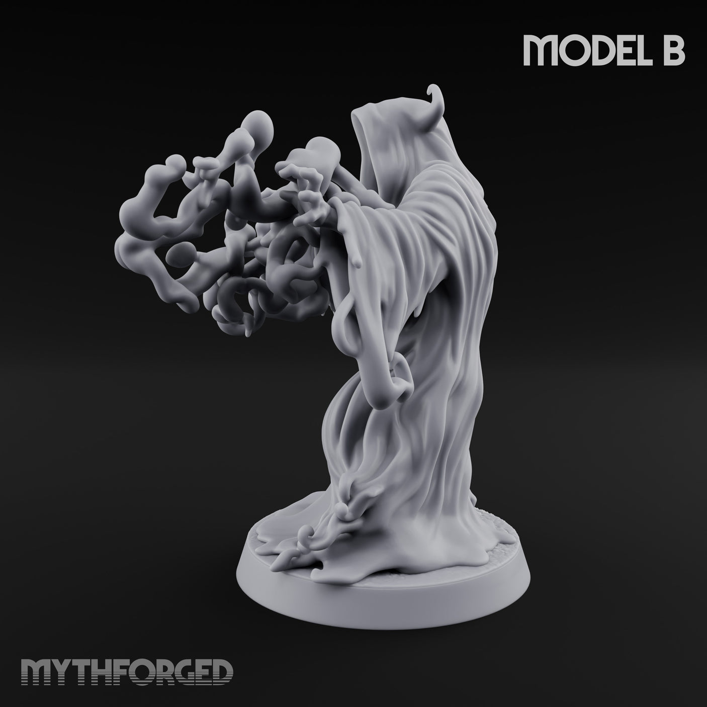 Tendrils Lashing Flinching Spectre B Miniature for Dungeons and Dragons, Pathfinder or other TTRPGs