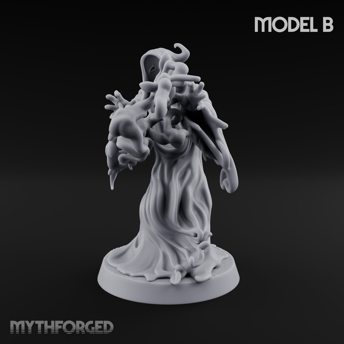 Tendrils Lashing Flinching Spectre B Miniature for Dungeons and Dragons, Pathfinder or other TTRPGs