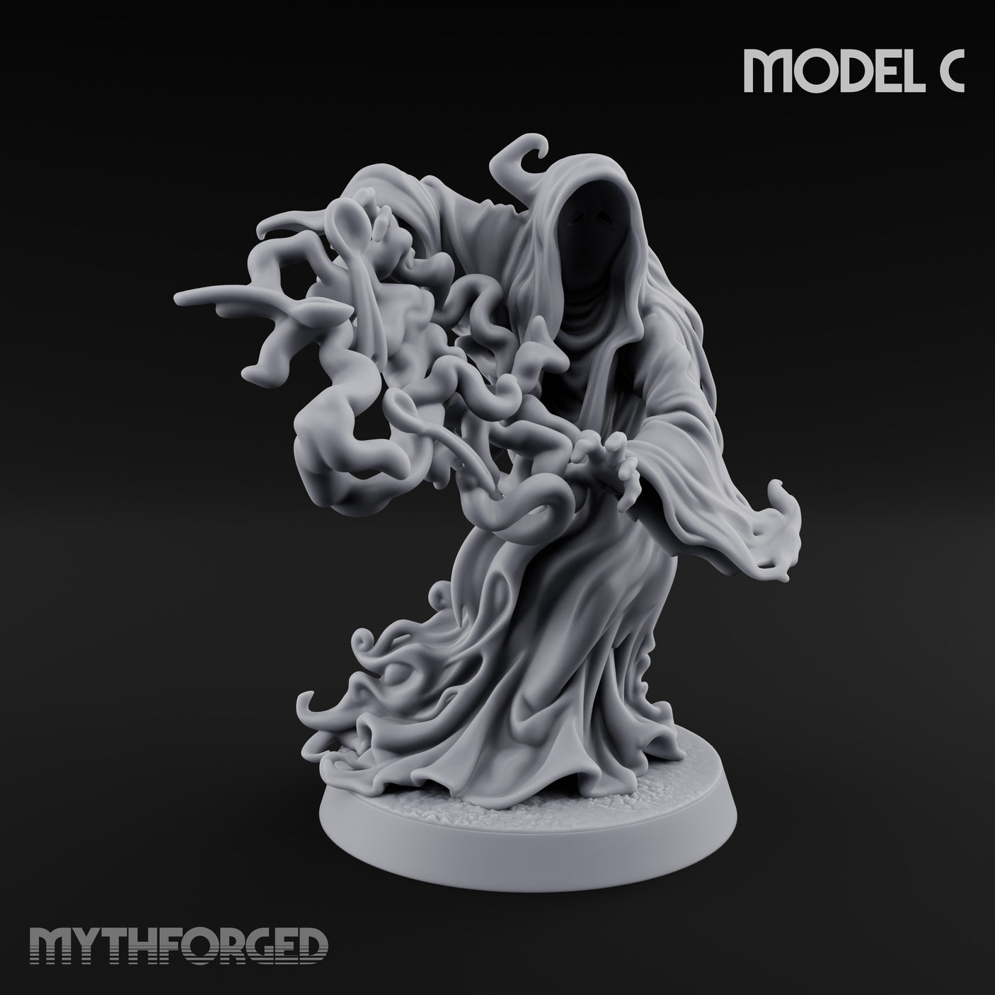 Tendrils Lashing Flinching Spectre C Miniature for Dungeons and Dragons, Pathfinder or other TTRPGs