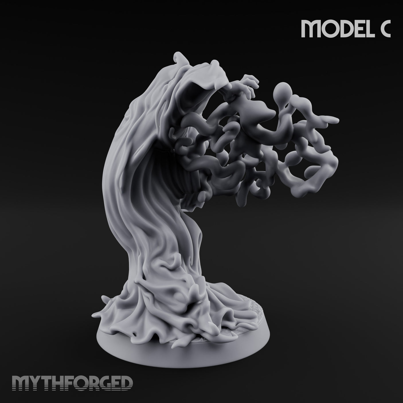 Tendrils Lashing Flinching Spectre C Miniature for Dungeons and Dragons, Pathfinder or other TTRPGs