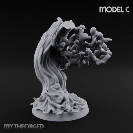 Tendrils Lashing Flinching Spectre C Miniature for Dungeons and Dragons, Pathfinder or other TTRPGs