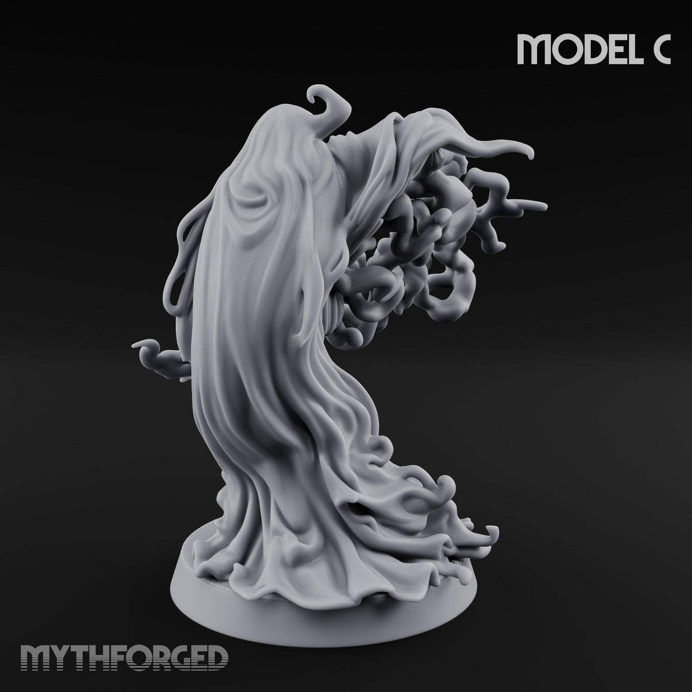 Tendrils Lashing Flinching Spectre C Miniature for Dungeons and Dragons, Pathfinder or other TTRPGs