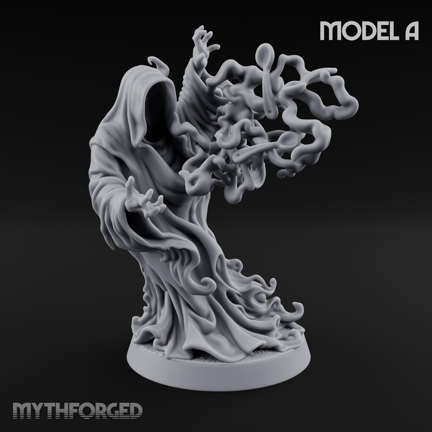 Tendrils Lashing Flinching Spectres Miniature for Dungeons and Dragons, Pathfinder or other TTRPGs