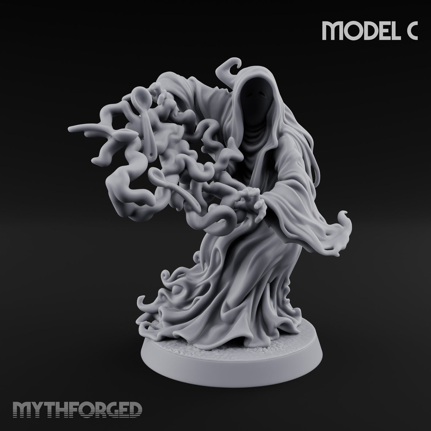 Tendrils Lashing Flinching Spectres Miniature for Dungeons and Dragons, Pathfinder or other TTRPGs