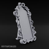 Tentacle-Framed Gothic-Arched Floor Mirror Miniature for Dungeons and Dragons, Pathfinder or other TTRPGs