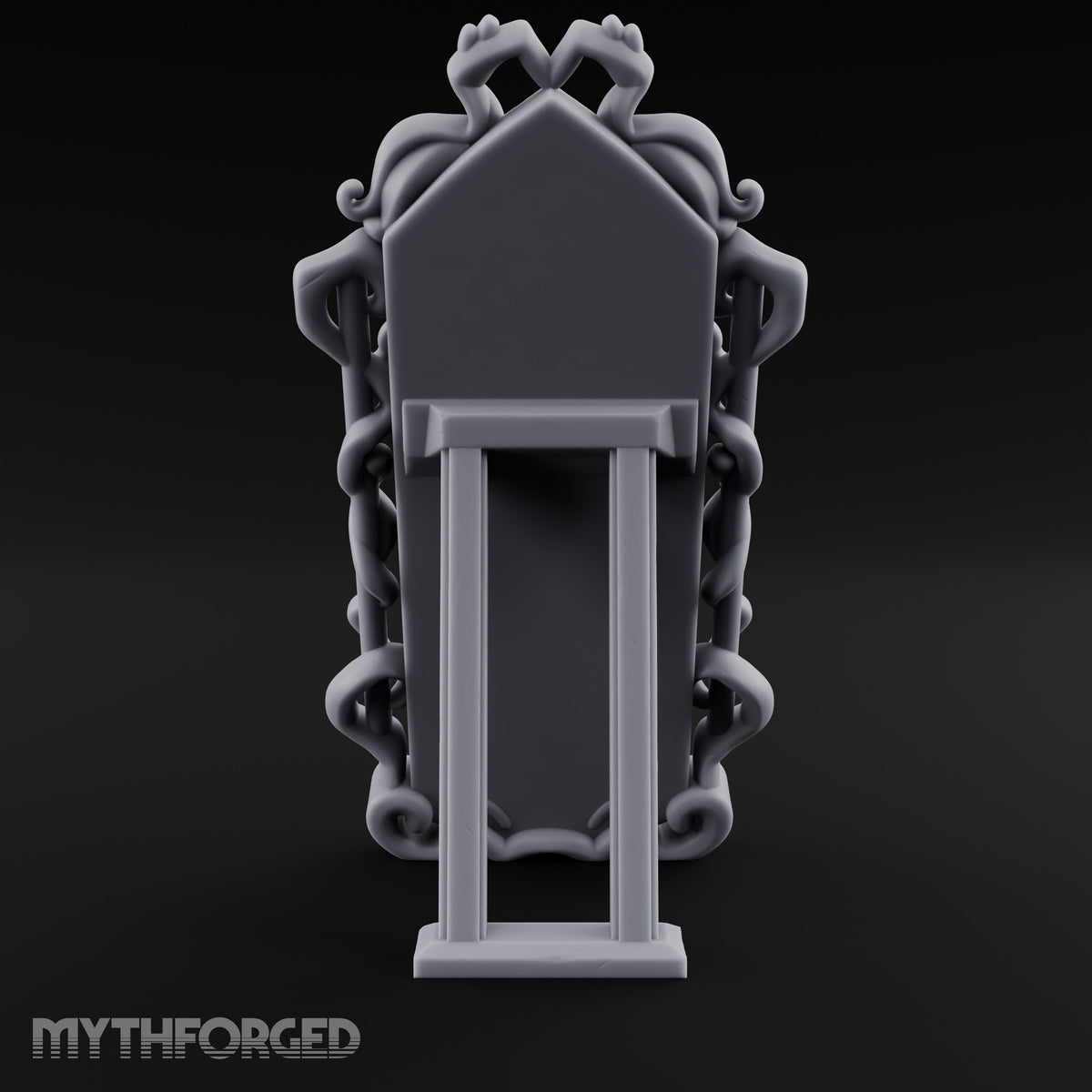 Tentacle-Framed Gothic-Arched Floor Mirror Miniature for Dungeons and Dragons, Pathfinder or other TTRPGs