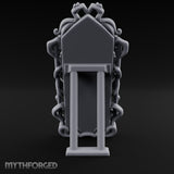 Tentacle-Framed Gothic-Arched Floor Mirror Miniature for Dungeons and Dragons, Pathfinder or other TTRPGs