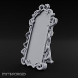 Tentacle-Framed Gothic-Arched Floor Mirror Miniature for Dungeons and Dragons, Pathfinder or other TTRPGs