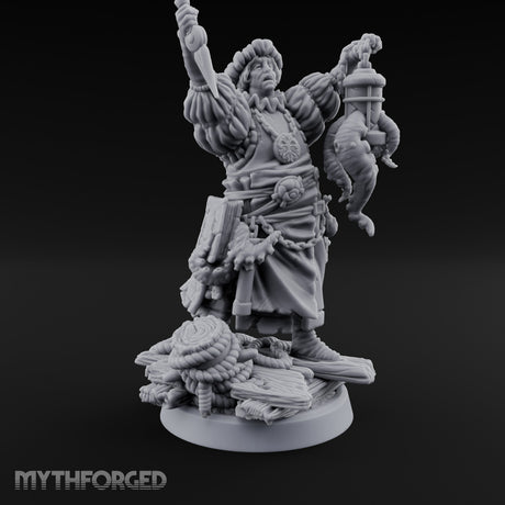 Tentacle Lashing Lantern Raising Cultist A Miniature for Dungeons and Dragons, Pathfinder or other TTRPGs
