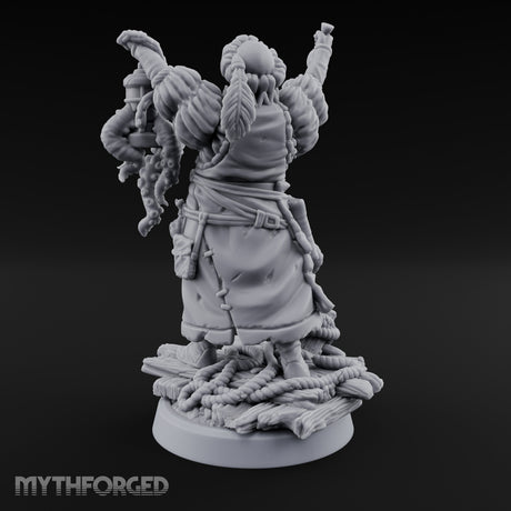 Tentacle Lashing Lantern Raising Cultist A Miniature for Dungeons and Dragons, Pathfinder or other TTRPGs