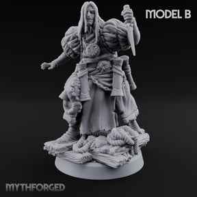 Tentacle Lashing Lantern Raising Cultist B Miniature for Dungeons and Dragons, Pathfinder or other TTRPGs