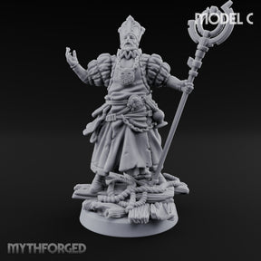 Tentacle Lashing Lantern Raising Cultist C Miniature for Dungeons and Dragons, Pathfinder or other TTRPGs