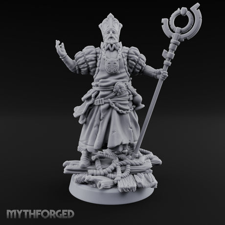 Tentacle Lashing Lantern Raising Cultist C Miniature for Dungeons and Dragons, Pathfinder or other TTRPGs