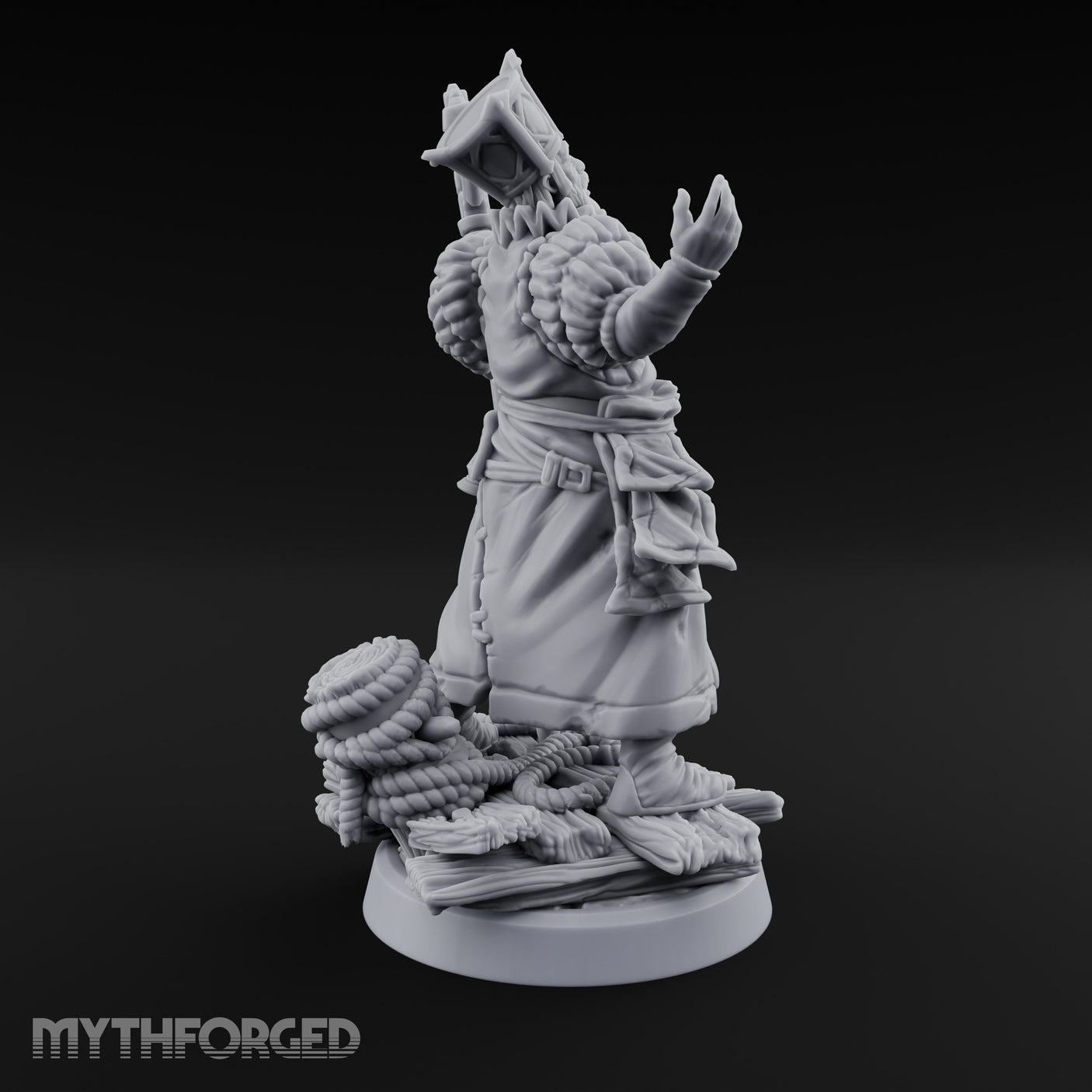 Tentacle Lashing Lantern Raising Cultist C Miniature for Dungeons and Dragons, Pathfinder or other TTRPGs