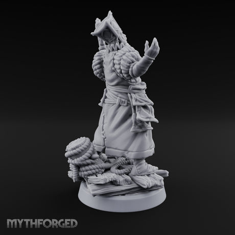 Tentacle Lashing Lantern Raising Cultist C Miniature for Dungeons and Dragons, Pathfinder or other TTRPGs