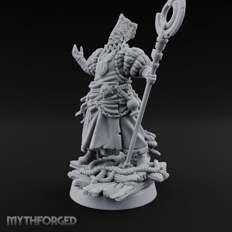 Tentacle Lashing Lantern Raising Cultist C Miniature for Dungeons and Dragons, Pathfinder or other TTRPGs