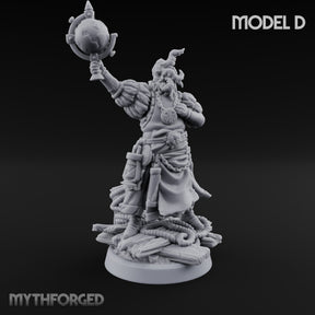 Tentacle Lashing Lantern Raising Cultist D Miniature for Dungeons and Dragons, Pathfinder or other TTRPGs